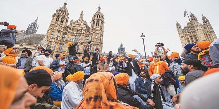Sikhs in the US protesting for prisoners in Indian jails2