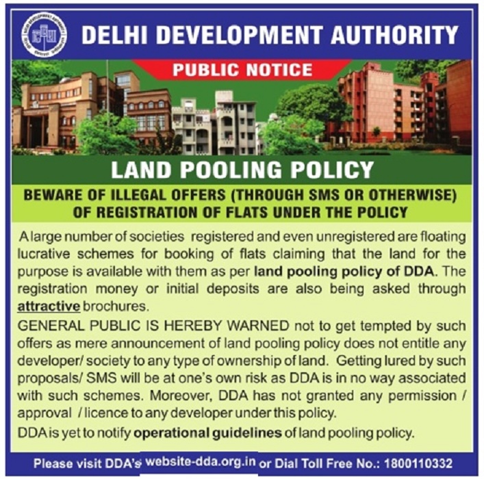 New land pooling policy delhi