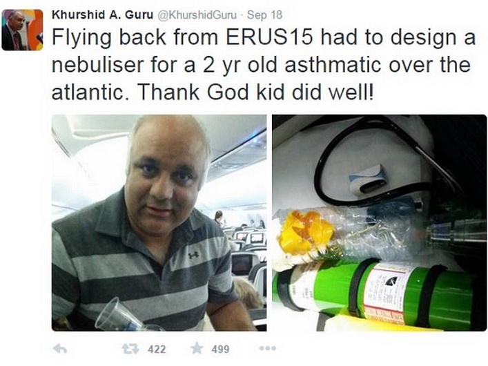 doctor saves childs life in plane