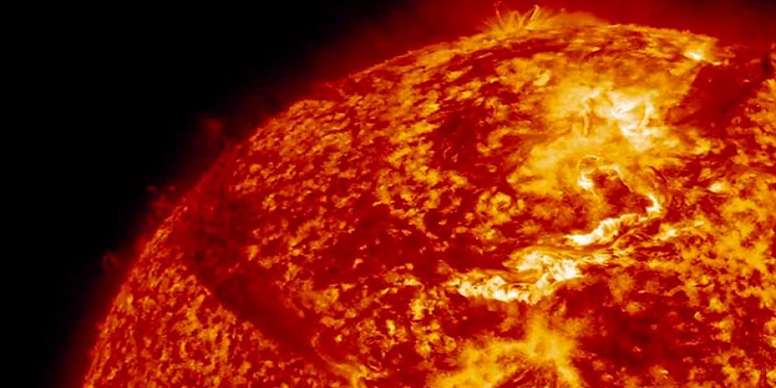 आग उगलते सूरज का हैरान करने वाला वीडियो