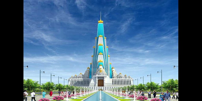 वृंदावन में दुनिया के सबसे ऊंचे मंदिर का निर्माण शुरू