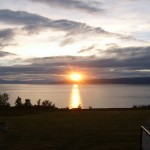 Sun sets at midnight