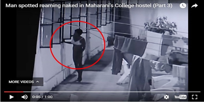 A man wearing female inner wear found roaming inside a girls hostel