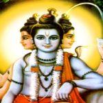 the divine trident is here at the lord dattatreya temple to bless people