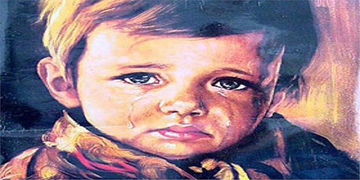 the crying boy painting famous as cursed cover