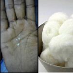 this 11 year old girl has tears in form of cotton