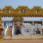 women living in the veils before the statue of ravana