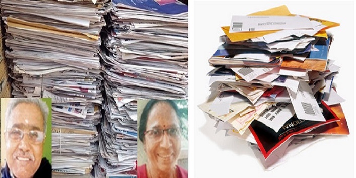 This elderly couple has been asking for junk papers to give education to poor children cover