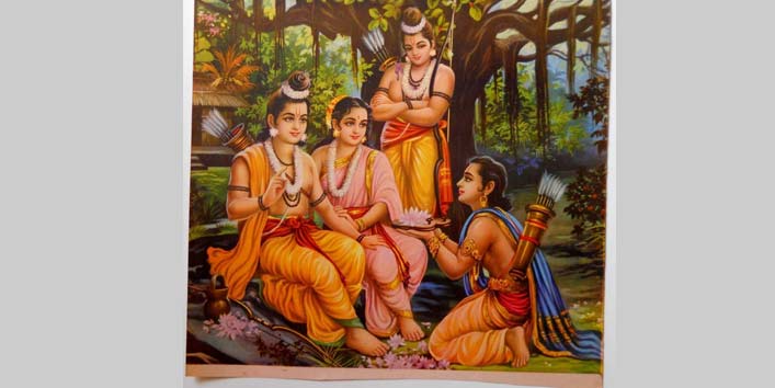 lord rama with sons luv and kush