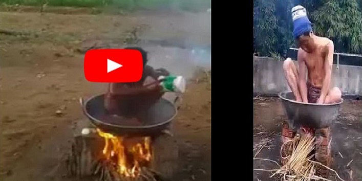 this video about a boy taking bath during winters goes viral cover